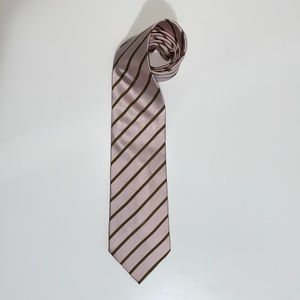Burberry Tie Silk Pink Striped